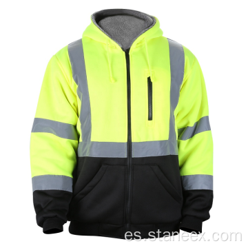 ANSI Work Safety Ropa de alta visibilidad con capucha con capucha